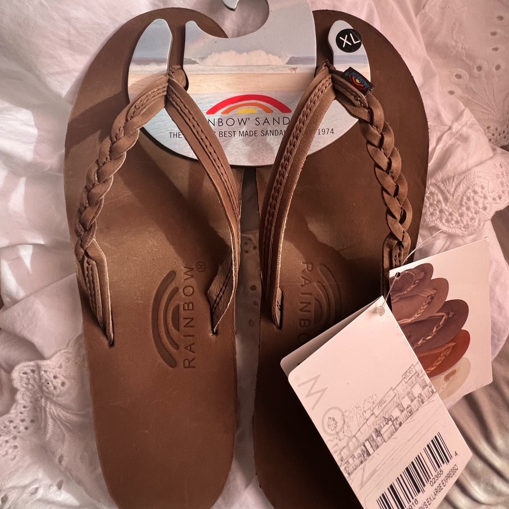 Rainbow Women's Brown Braided Sandals